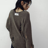Loose drop label knit