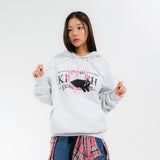 メルティング ロゴ フード Tシャツ ライトメランジ