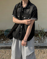 Weron Regular Denim Short Sleeve Shirt