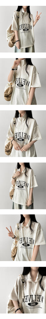 リヴェン ハーフジップ アノラック ショートスリーブ Tシャツ
