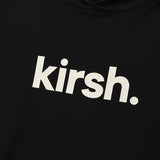 KIRSH ワーディングロゴルーズフィットフーディ【ブラック】