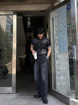 Ever snap muscle-fit denim shirt