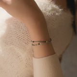 Positivity, double line bracelet_November Birthstone