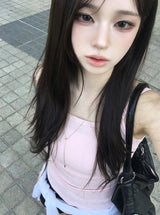 26SS★ [MADE/Knit + Sleeveless Set] レチロールアップシースルーニットノースリーブセット