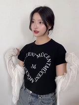 HEART LETTERING HALF T (2color)