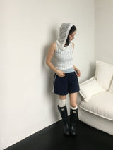 Sophie Drape Hoodie Sleeveless top (2c)