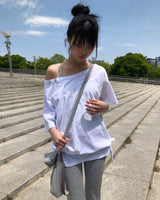 メリンストラップ半袖Tシャツ