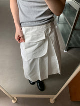Pocket Layer Pleated Skirt (2color)