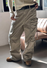 [Unisex] Dyeing string multi cargo pants(3color)