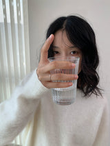 [High-Quality Line] カシミヤウール ソフトプルオーバー長袖ニットウェア