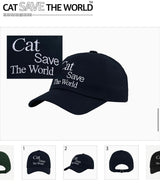 Cat Save The World ballcap (Navy)