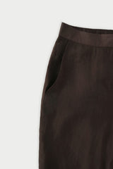 Satin layered set_brown