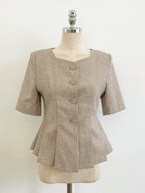 Renne Peplum Jacket (Belt Set)