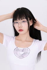 Infinite Hearts Crop T-Shirt