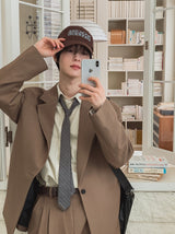 Tony Adjust Long Wide Slacks Blazer Set