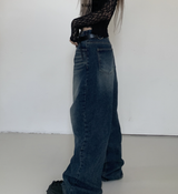 Windbreaker y2k denim wide pants