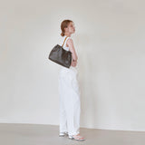 TYVEK FLEXIBLE BAG - Chocolate Brown & Ivory (SMALL)