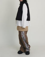 Teddy Ribbon Knot High Neck Cropped Padded Vest (6 ounces)