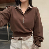 [BELLIDE MADE] Almonds, color cropped sweat
