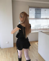 Ribbon lace stockings