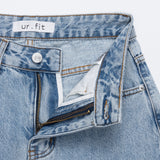 クラシックルックセミワイドデニムパンツ code 18101