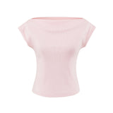 Anessa Boat Neck Slim Tee