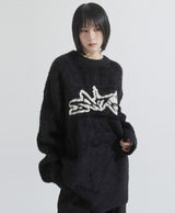 Wing angora touch knit