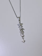 coral starfish seahorse necklace