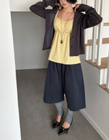 DOUBLE HIGH-NECK CARDIGAN