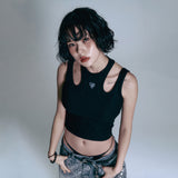 Heart Logo Golji Sleeveless - BLACK