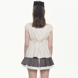 Angel Wrap Blouse - CREAM ROSE
