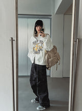 Coil camo snap parachute pants