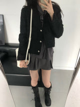 ツイードノーカラージャケット