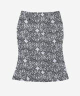 Gothic Jacquard Midi Skirt #Gray