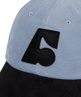 Applique Symbol Corduroy Two-Tone Ball Cap - Sky Blue