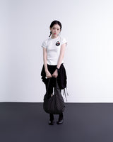 ハートロックドットクロップTシャツ (ホワイト)
