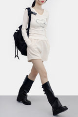 Hobain Warm Heart Hooded T-Shirt