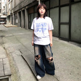 ランダムオフフラワーTシャツ [5COLOR]