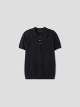 Slim collar half-knit 3color