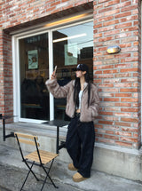 フェイクフォックスファー ジップアップ