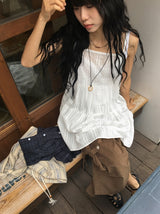 Mameko Lace Sleeveless Layered One Piece