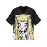 Satin Hell Girl Top - BLACK