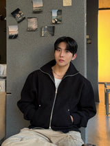 Remind knit zip up
