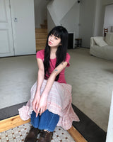 キッシングストライプミディスカート