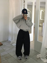 [BELLIDE MADE] 両面起毛 リッツスリット ラインワイドトレーニングパンツ