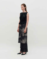 Pinched Sleeveless _ BLACK