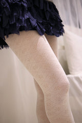 falling snow tights (white)