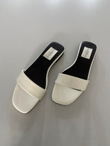 Momo Faux Leather Flat Summer Slippers 2 Colors