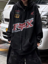 ウォッシュドレーシングジップアップフーディ
