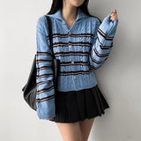 Bante  Sailor Collar Knitwear Cardigan